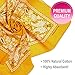 Basico Bandanas Value Pack 100% Cotton Paisley Head Wrap with Tube Face Mask/Headband (6pk- Gold)