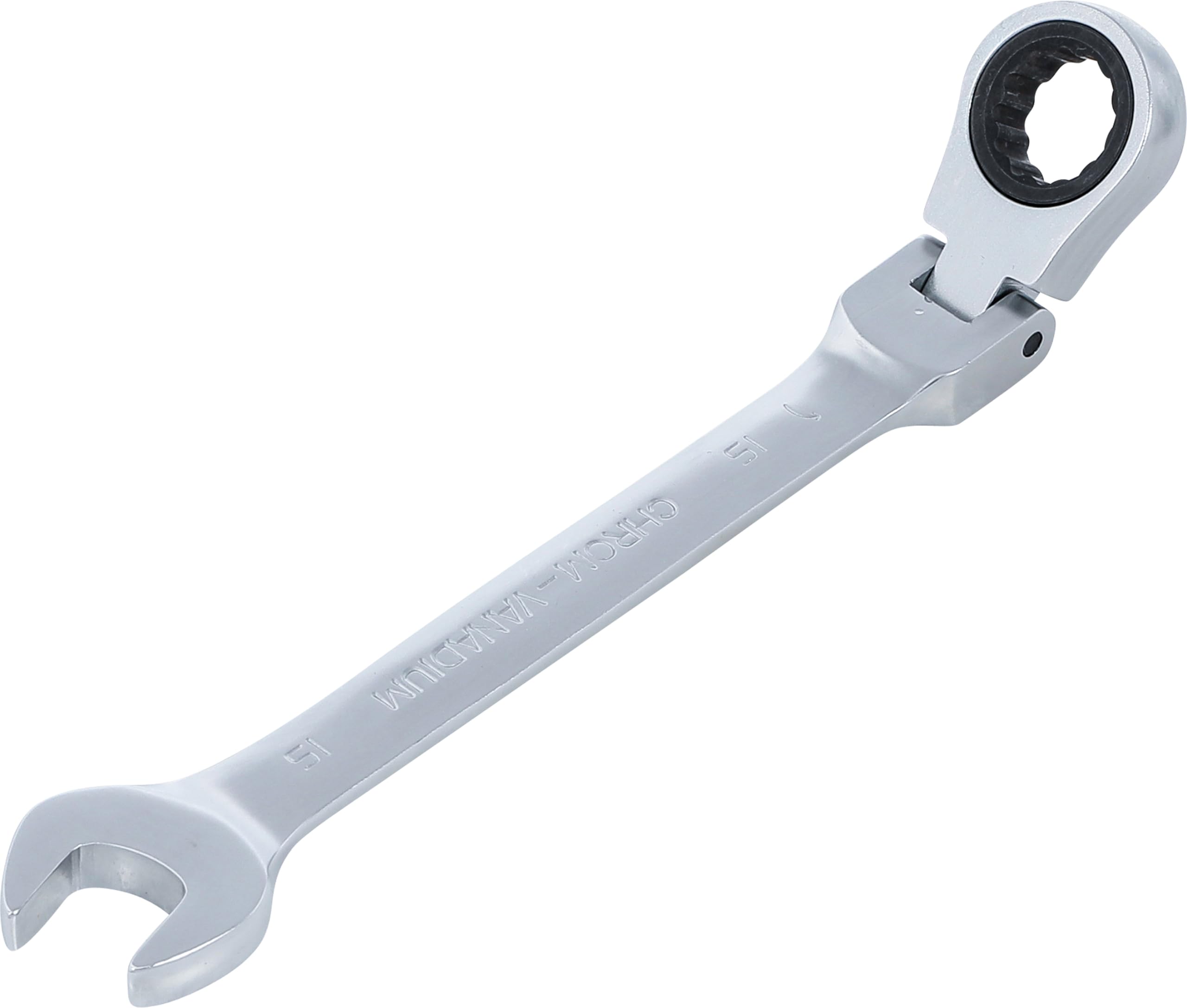 BGS 6715 | Ratchet Combination Wrench | adjustable | 15 mm