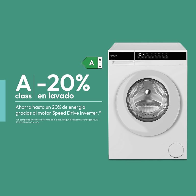 ProWash 100 EY 2108-S, Lavadora 10 KG, 1200 RPM, Display Digital con botones, Proactive Wash, 12 Programas, Motor Inverter, Inicio Diferido 24H, Bloqueo Infantil, Smart Spray, Silenciosa, Blanco
