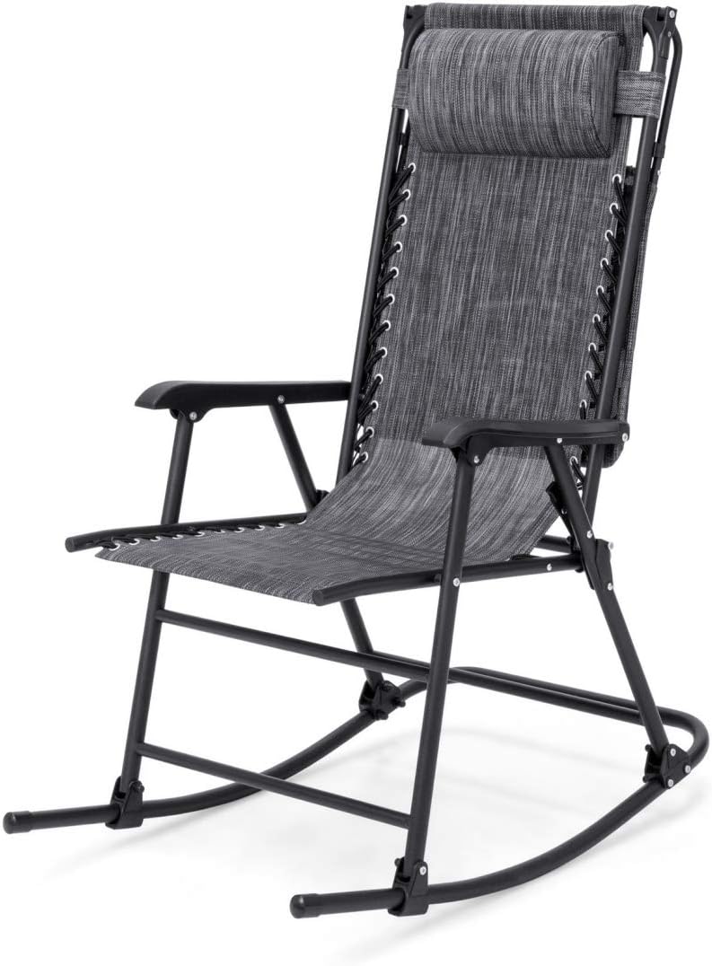 Amazon Com Modern Zero Gravity Foldable Rocking Patio Chair