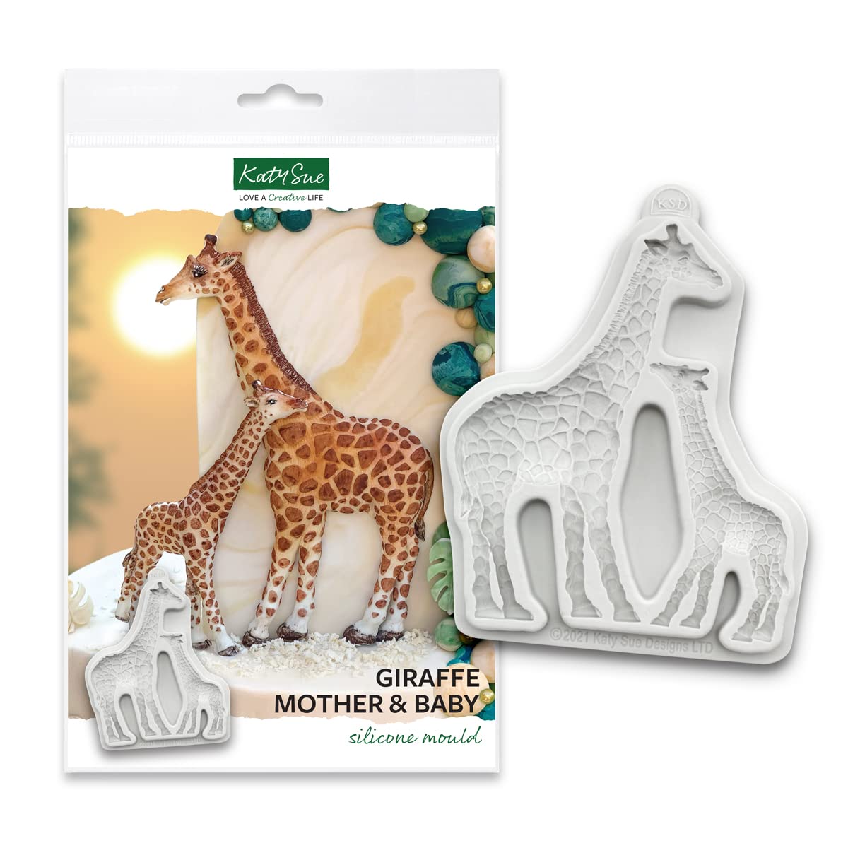 Katy Sue Giraffe Mother & Baby Silicone Mould for Cake Decorating & Crafts