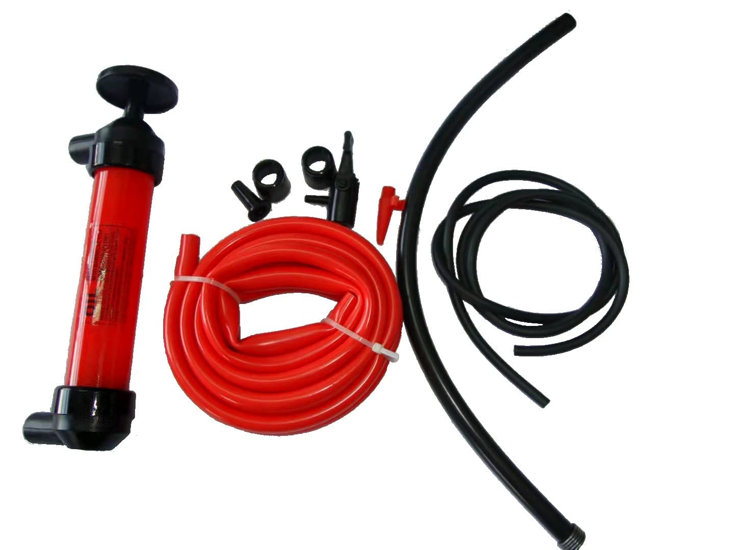 SHINE Multi Purpose Siphon Pump Kit Petrol Diesel Fluid Extractor Transfer Water Liquid Fuel with 3 Adaptors