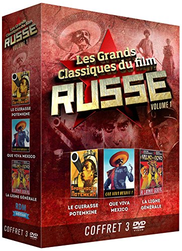 DVD Les Grands Classiques du film Russe vol 1 : Le Cuirassé Potemkine - Que Viva Mexico - La Ligne Générale (Coffret prestige 3 DVD)
