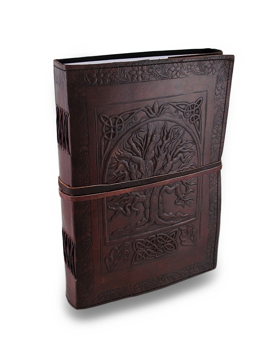 Embossed Leather Journal Celtic Tree Of Life