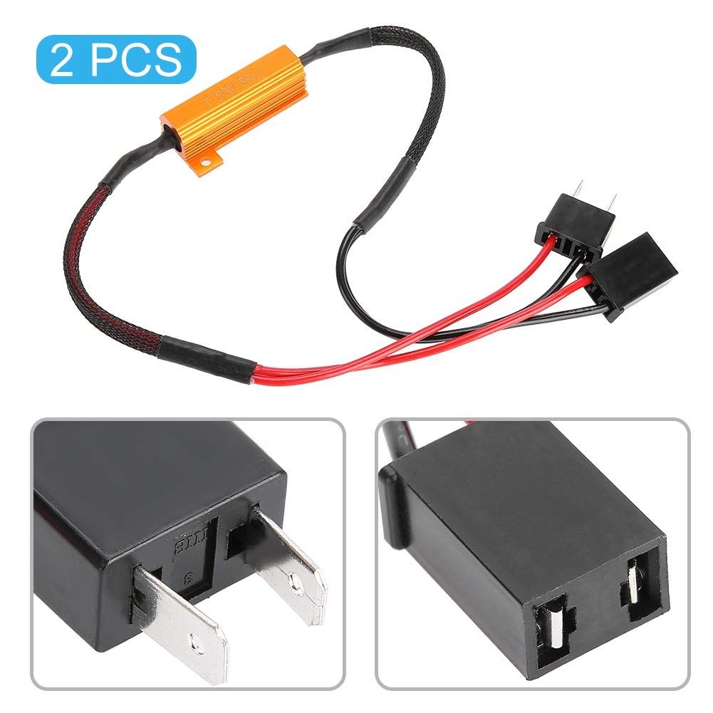 2PZ LED RESISTENZA Luce Auto 50W 6ohm Resistenze di Carico Lampada