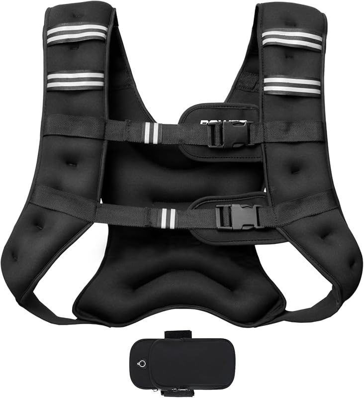 Weight Vest for Strength Training, Chest Size Adjustable, Practical Bag, Filled with Iron Sand, Ideal for Gym Workouts, Yoga Training and Aerobic Exercises (12lb/5.5kg)