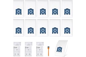 10 Pack 3D GN Vacuum Bags Replacement for Miele GN Dust Bags Fits for Complete C2 C3, Classic C1, S2 S5 S8 S400 S600 Series V