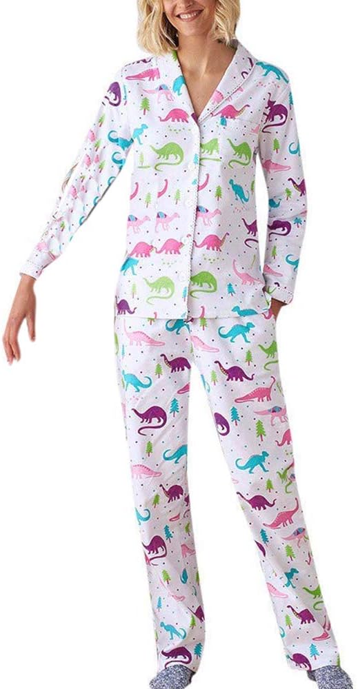 Family Pajamas Matching Sets Lounge wear Cute Dinosaur Print Blouse & Trousers Holiday Suits