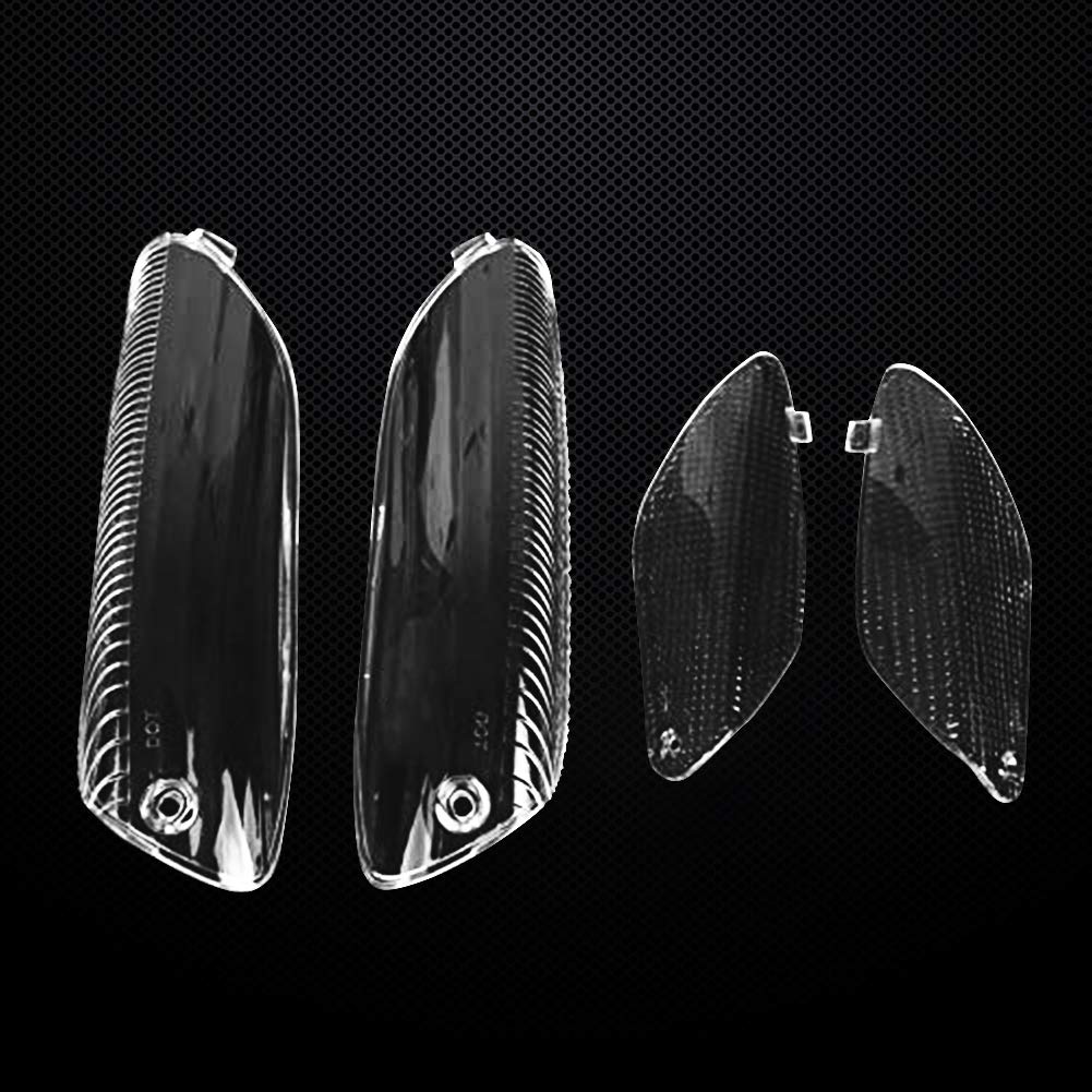 Auzkong Clear Indicator Turn Signal Lamps Cover Lens Compatible with Aprilia RSV1000 RSV4R 2005 2006 2007 2008