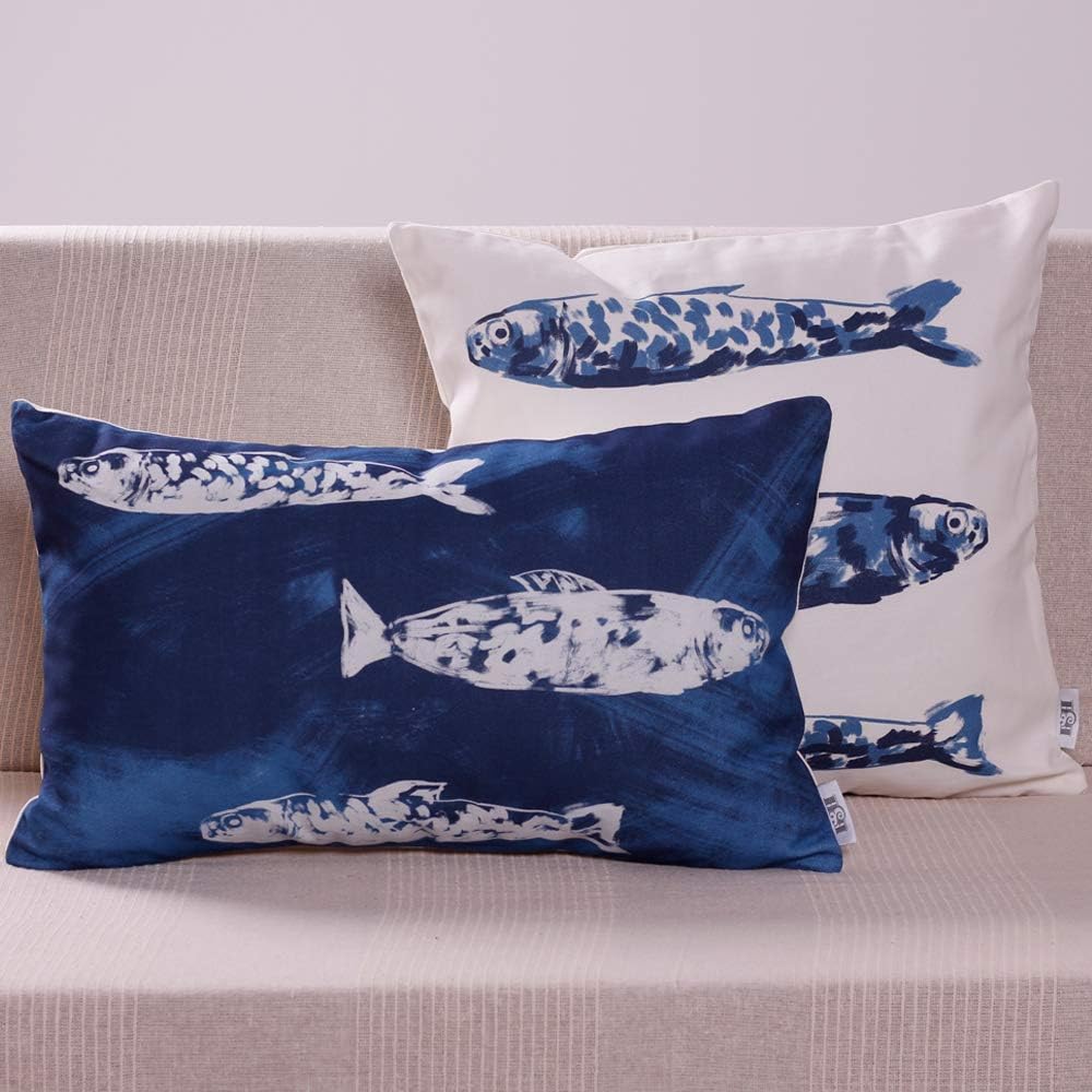 PimpamTex Fundas de Cojines Estampadas, 2 Piezas, 30x50 cm + 45x45 ...