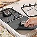 Gas Stove Burner Covers 8 Pack - CrazyLynX Double Thickness Gas Range Protectors, Stove Top Liner with FDA Approved, Reusable, Non-Stick, Dishwasher Safe, Heat-resistant - Black (10.6
