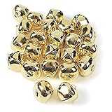 24 Gold 35mm Jumbo Jingle Bells for Crafts | Craft Bells