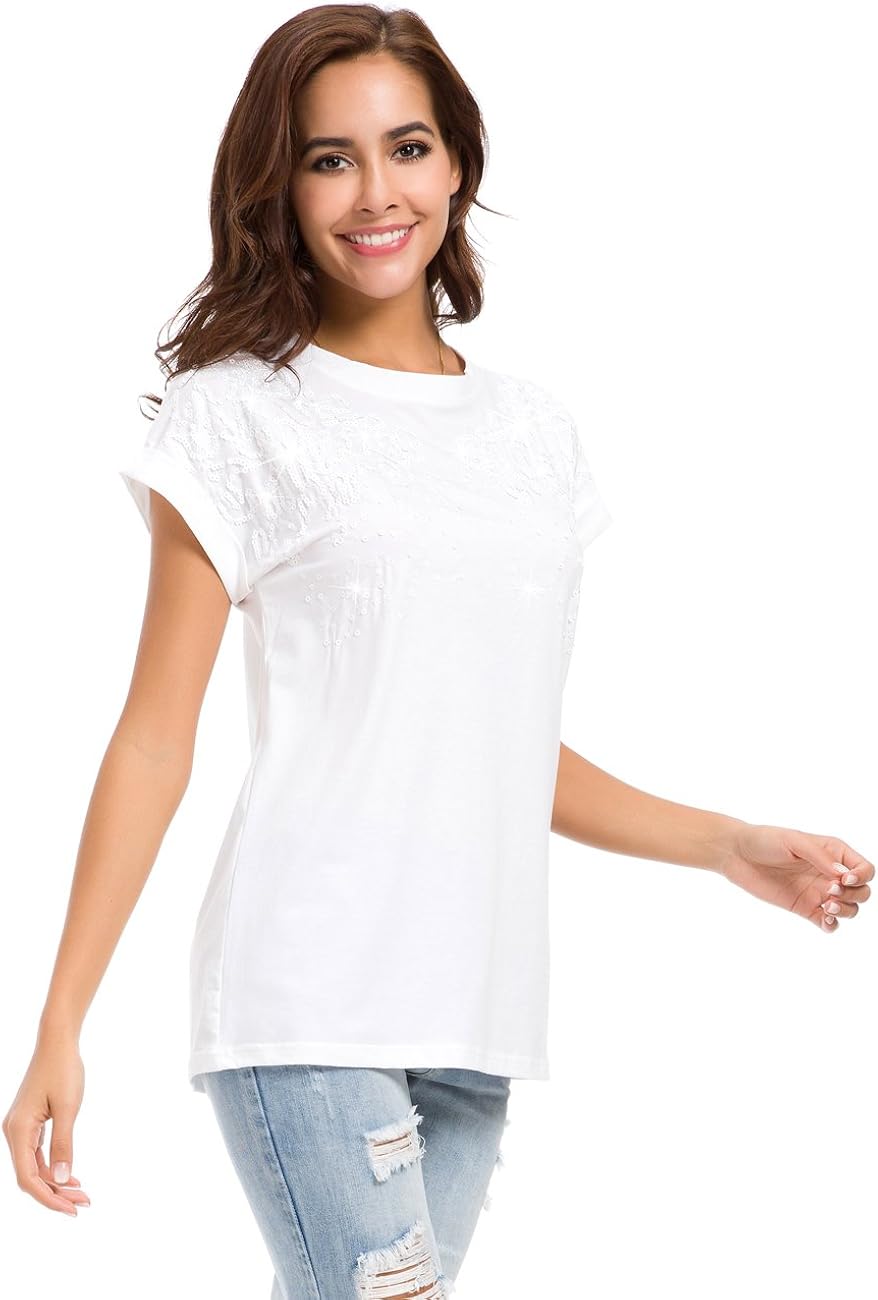 cotton tops for jeans for ladies