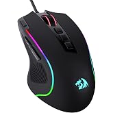 Redragon M612 Wired RGB Optical Gaming Mouse 8000 DPI Remapping Keys | Stable Lag-Free Connection, Redefine Keybinding Macro, Vibing Backlight, Ergonomic Grip Body Comfort