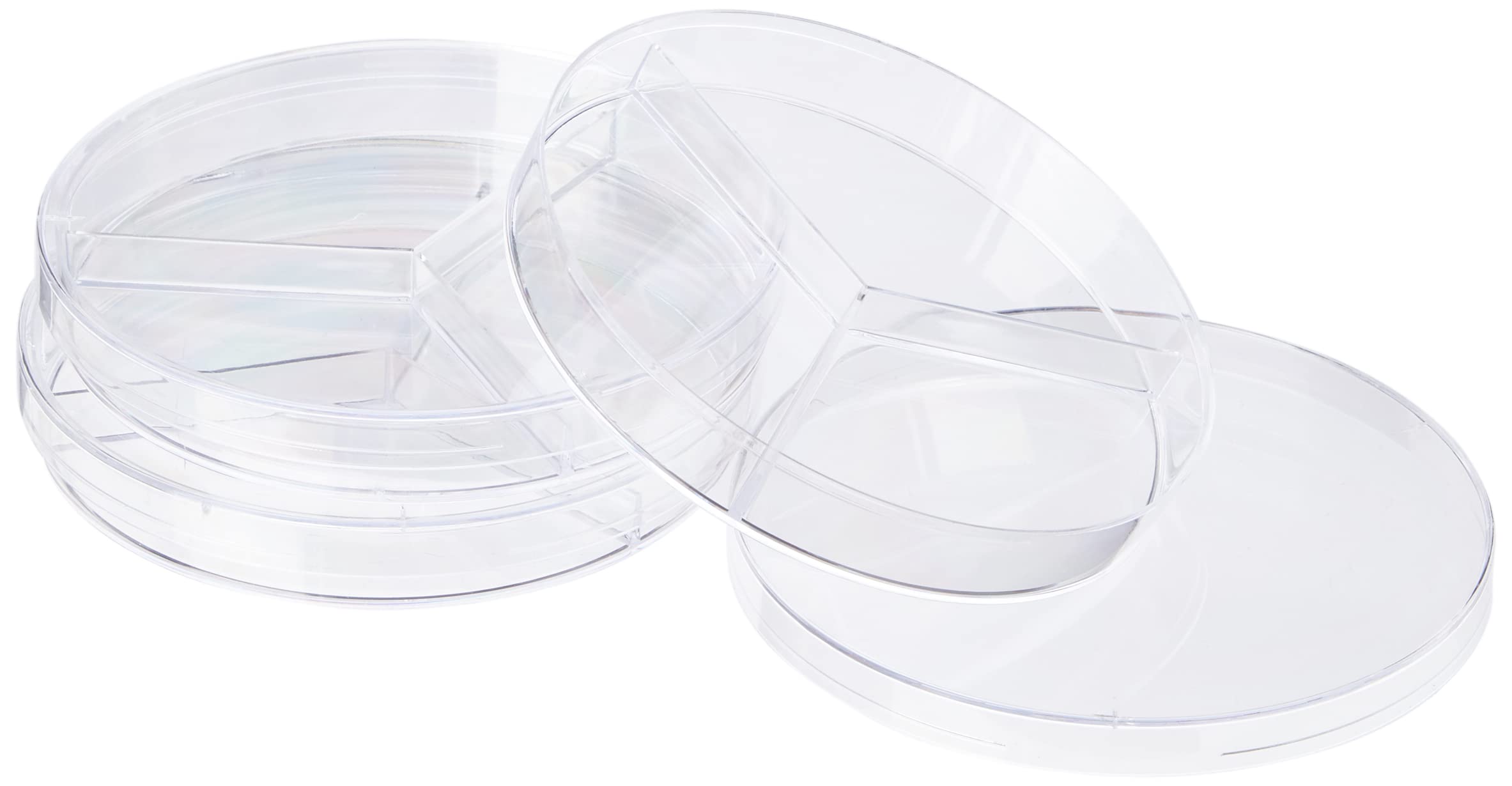KING SCIENTIFIC CT-XF9T-BOVP 94MM 3 COMPARTMENT TRIPLE VENT PLASTIC PETRI DISH (PACK 20)