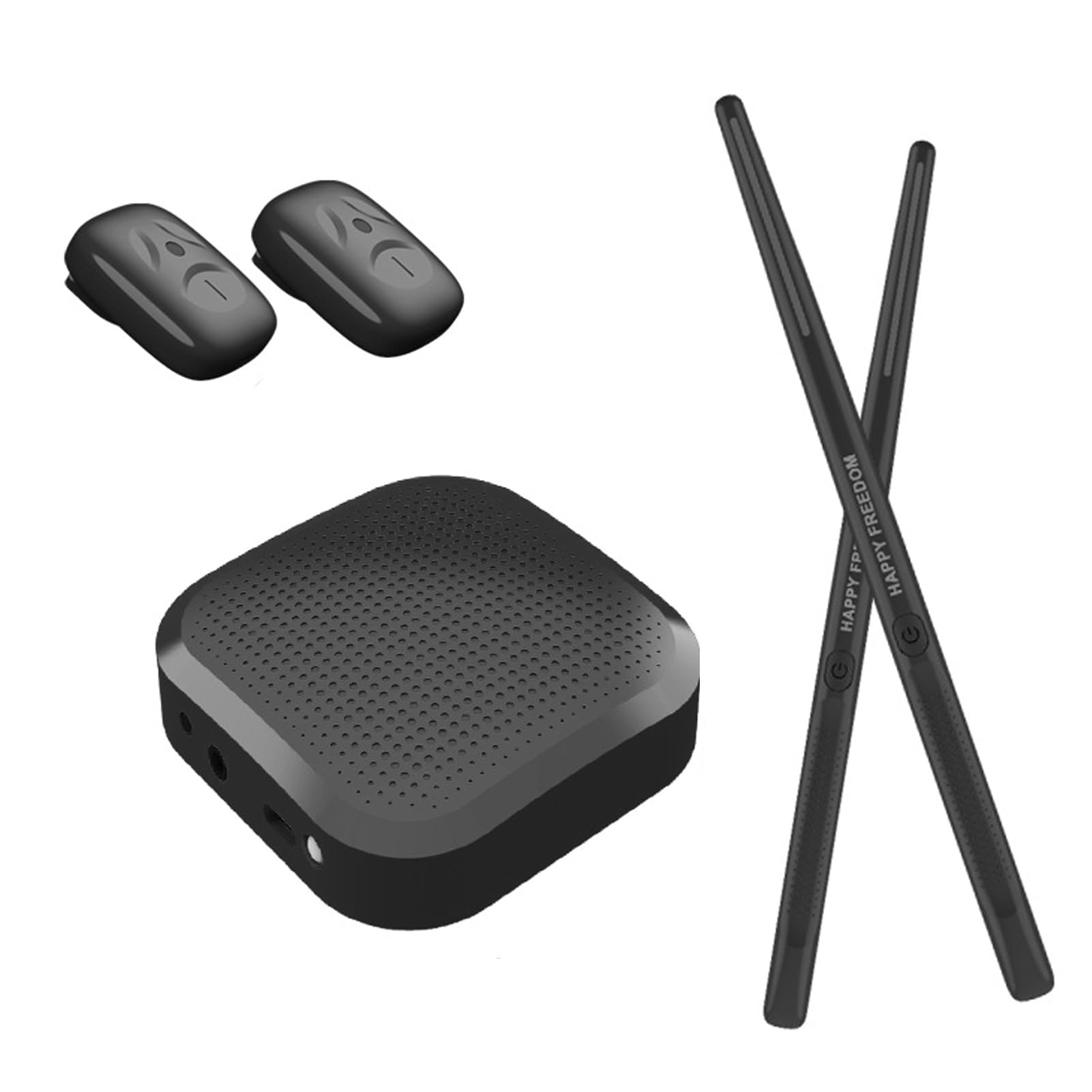 Electronic Drum Set,Portable Virtual Drum Set with 3D Motion Sensing,Virtual Pocket Drum with 2 Air Drum Sticks & Pedals & Bluetooth Adapter for Kids Adults Beginners