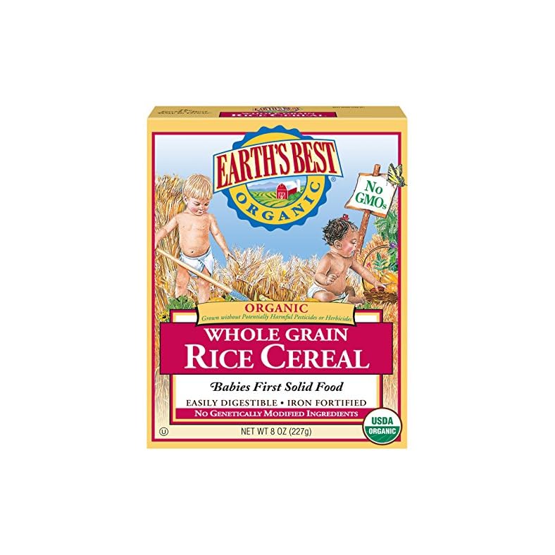 Earth’s Best Organic Infant Cereal, Whole Grain Rice, 8 oz. Box