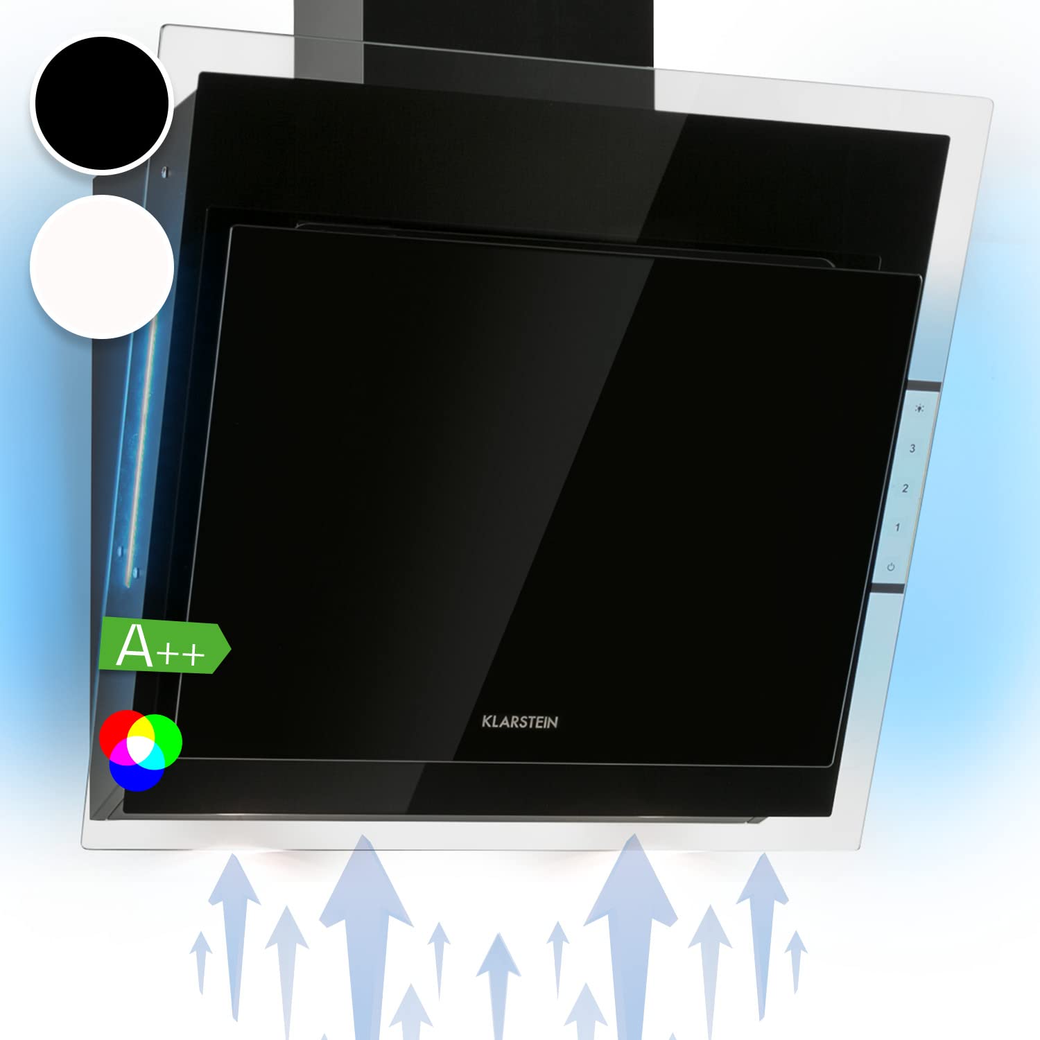 Klarstein-Campana-Extractora-Extractor-Cocina-para-Pared-con-Filtro-Aluminio-Antigrasa-para-Lavavajillas-Flujo-Aire