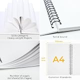 Ohuhu A4 Mixed Media Sketchbook 200gsm 124 Pages Spiral Bound view 4