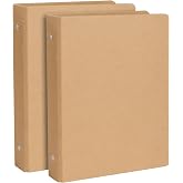 2 Pack A4 Round Ring Binder 3-Hole, Durable Hard Cover Binding Protector, Eco-Friendly Binder Holds 200 Sheets for Journal, Notebook Inserts &amp; Refill Paper, Office &amp; Creative Use