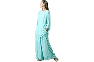 KSUA Traditional Chinese Clothing Womens Tai Chi Clothing Zen Meditation Uniform Kung Fu Clothing for Martial Arts Qigong