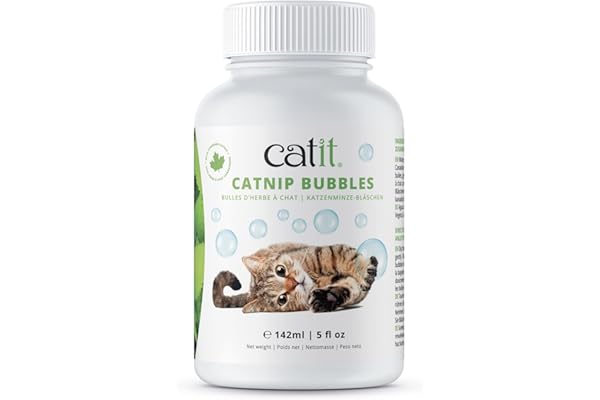 Catit Catnip Bubbles for Indoor & Outdoor Cats, 142 ml (5 oz) Jar