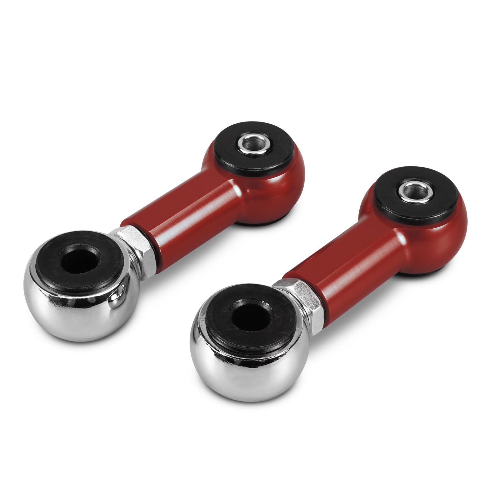 Photo 1 of Bevinsee Adjustable Rear Sway Bar End Link Suspension Kit Compatible with BMW E46 320i 323i 325i 328i 330i 1999-2006, Replacement for 33551094619 1094619 33552283743 33552282182 Red, Billet Aluminum