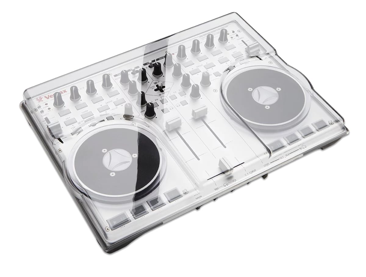 Decksaver Cover for Vestax VCI-100 MK2 - Super-Durable Polycarbonate Protective lid in Smoked Clear Colour, Made in The UK - The DJs' Choice for Unbeatable Protection