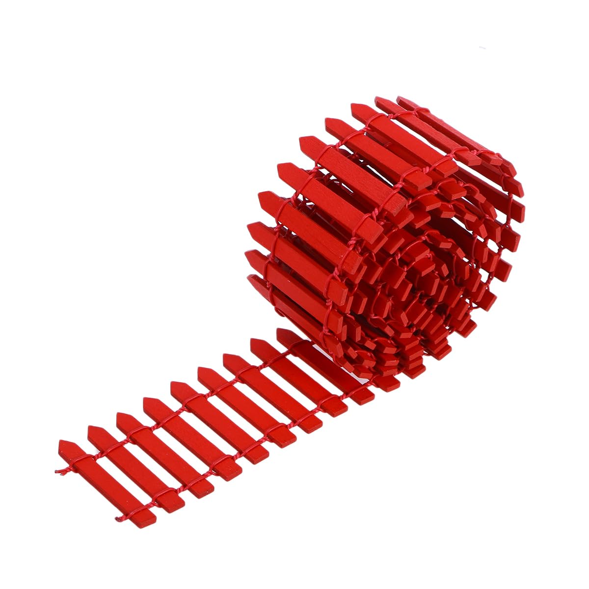 Mini Picket Fence Fairy Gardens Christmas Tree Decor and Miniature Landscaping Flexible Edging for Red