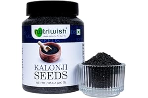 Nutriwish Raw Kalonji Seeds | 7 oz (200 g) | Nigella Seeds | Seeds for Eating | 100% Natural