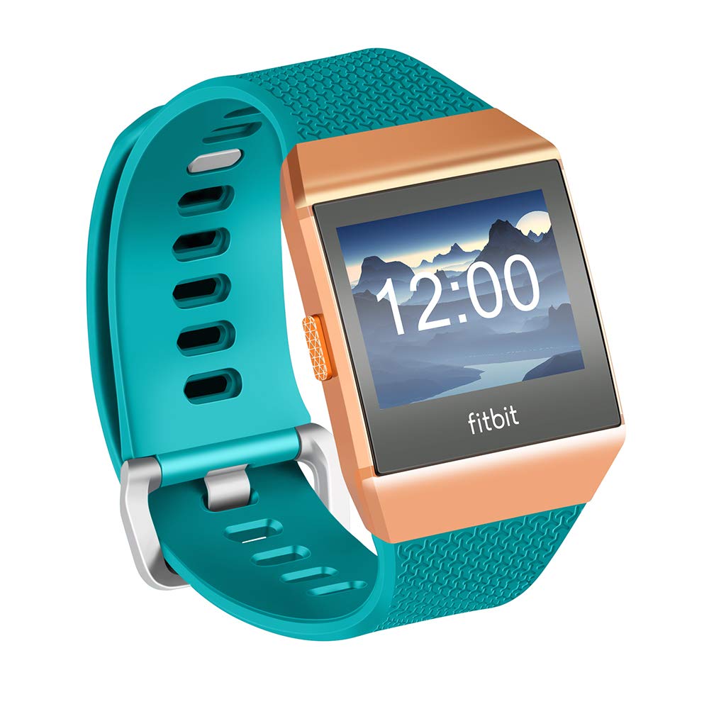 Fotover Replacement Straps for Ionic Sport Watch - Adjustable Breathable Soft TPU Wristband Bracelet Accessories - Small Large with Ionic Case, Teal(L)