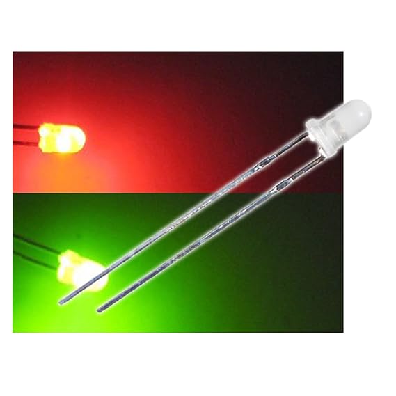 10 LED Bi-Pol 3mm diffus Rot / Grün - DUO-LED Set