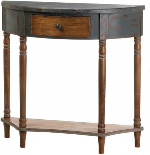 Amazon Com Accent Plus Wood Half Moon Hall Table Kitchen Dining