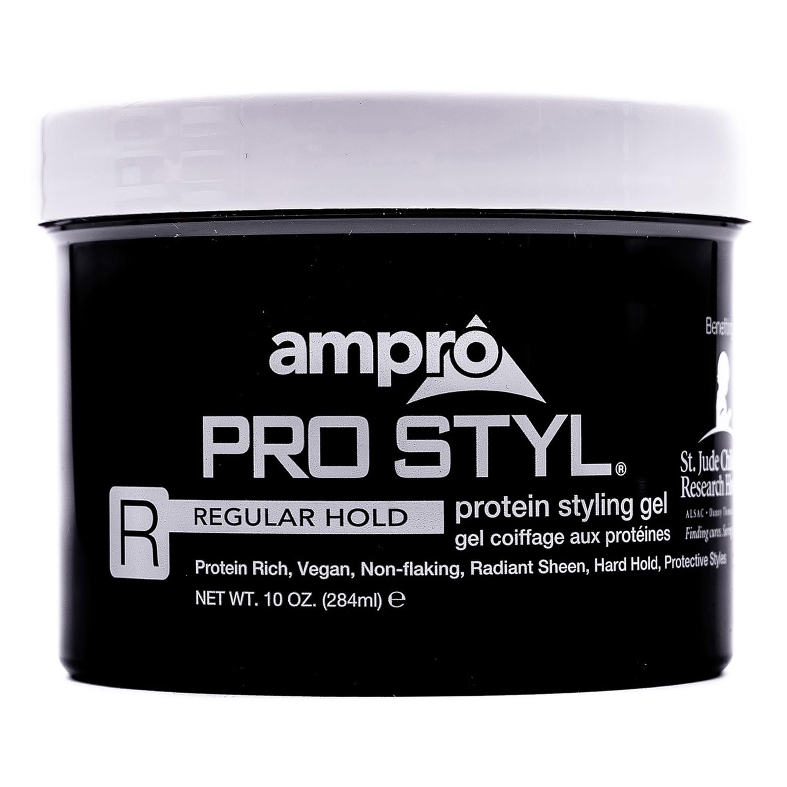 Ampro Pro Styl Styling Gel - Protects and Strengthens Your Strands - Non-Flaking, Alcohol Free, Vegan Formula - Flexible, Touchable Hold for All Hair Textures - Regular - 284 g
