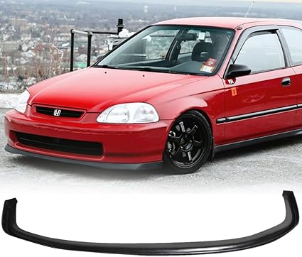 Amazon Com 96 98 Honda Civic Ek 2 3 4 Door Sir Style Add On Front Bumper Lip Polyurethane Automotive
