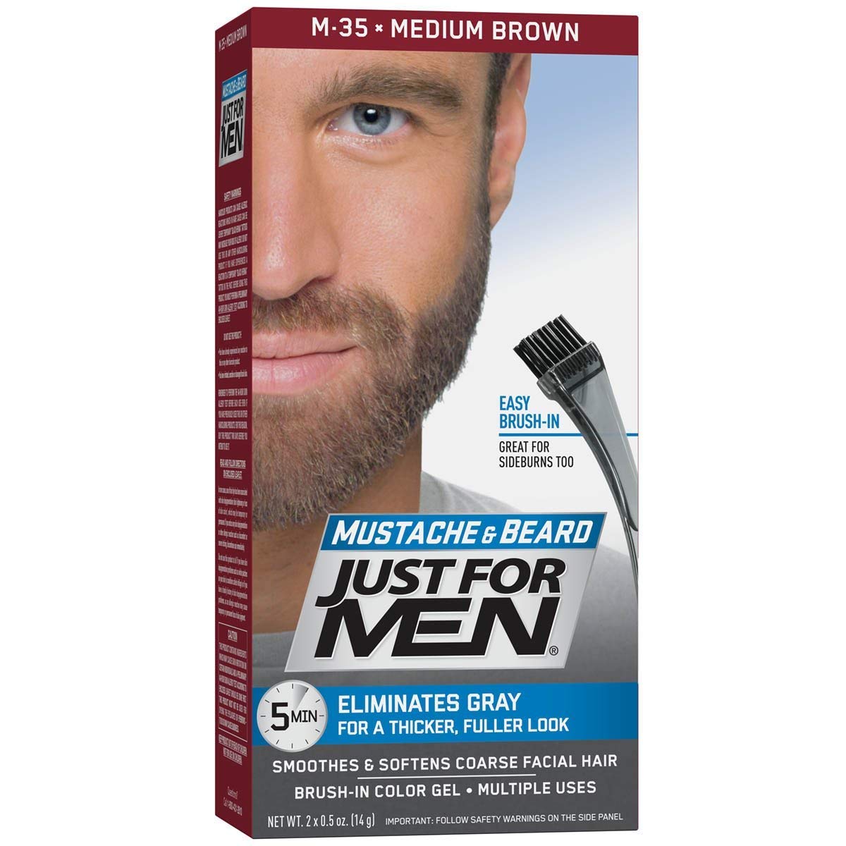 Just For Men Mustache Beard Hair Color Medium Brown M 35