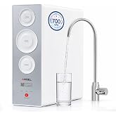 ANGEL X2 Tankless Reverse Osmosis System, 700 GPD, Under Sink RO Filter | NSF standards, 0.5 GPM fast flow, 2.5:1 pure-to-drain ratio, slim 4.72&rsquo;&rsquo; design, easy DIY installation, 2-sec filter changes