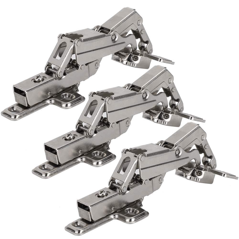 Heavy Duty Soft Close Cabinet Hinges, 175 Degree, Concealed Door Hinges with Screws, Iron and Copper, 9.6x6.4x6.5cm, 3 Pack