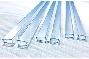 Clear PVC H-Style LIVING HINGE for 3/16" (4.5mm) or 1/8" (3mm) Material: Flexible Friction Dependent System for Plexiglass, A