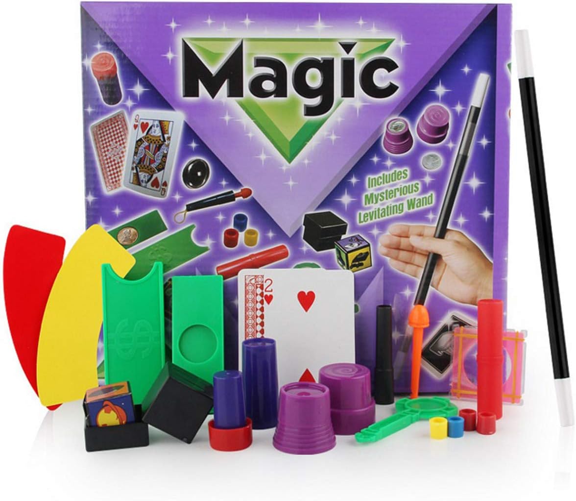 Techson Magic Tricks Set, Magic Beginner Props Toy Kit, Boy Girl Novelty Gift (45 Tricks)