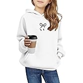 Weripoah Bow Hoodie for Girls Kids Graphic Cute Hoodies Girl's Leopard Sweatshirts Prints Casual Pullover Sweatshirt