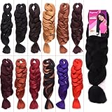 Aigemei X-Pression Braids Premium Original Ultra Braid Kanekalon Jumbo Twist Braids Synthetic Crochet Hair Extension(30#,84inch,165g)