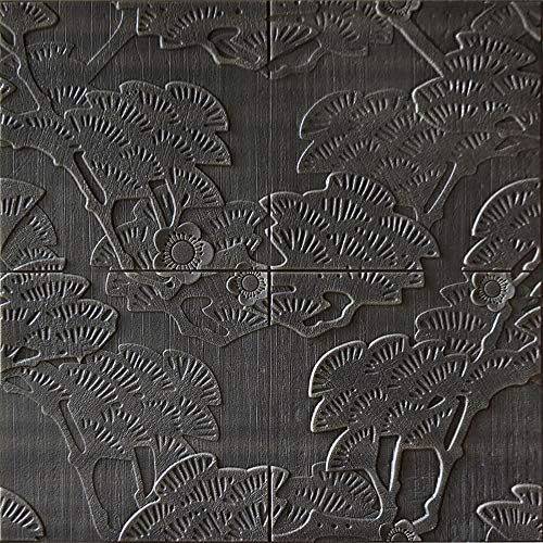 YANGMAN Wall Decals Wall Stickers 3D Foam Self-Adhesive Flower Pattern Wallpaper Waterproof Wall Panels for Home Decor and Old House Renovation, 70x70cm,Dark Gray,20pack105.4sq.ft