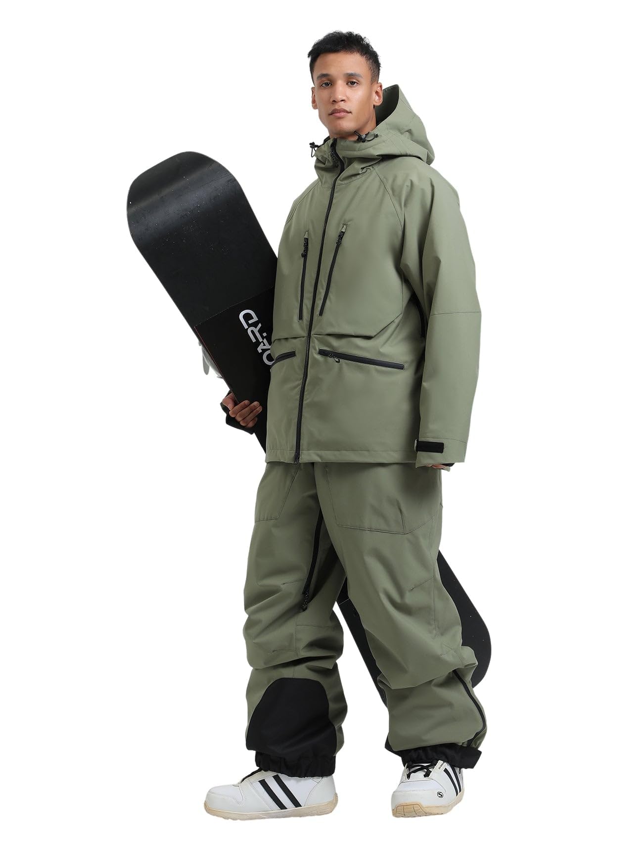 Photo 1 of GSOU SNOW Mens Ski Jacket and Pants Set Ski Suit Snowboard Bibs Snowsuit Snow Coats Waterproof Hooded