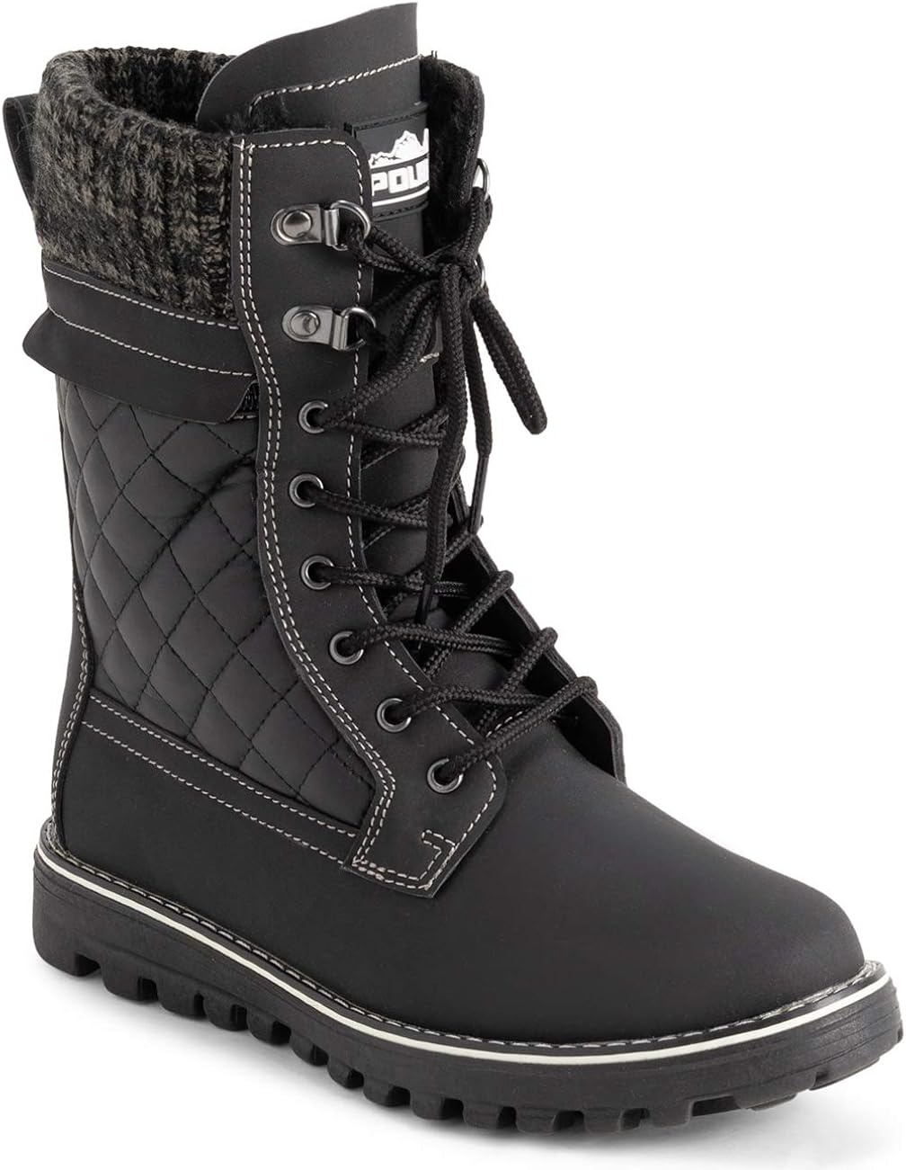  | Polar Womens Memory Foam Outside Pocket Inside Zip Thermal Waterproof Deep Tread Rubber Sole Snow Boots | Snow Boots