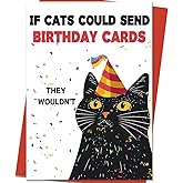 Mcduldul Funny Cat Birthday Card | Cat Mom or Dad Bday Cards for Husband, Wife, Friend, and Every Cats Lover