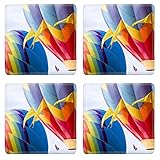 MSD Square Coasters Non-Slip Natural Rubber Desk