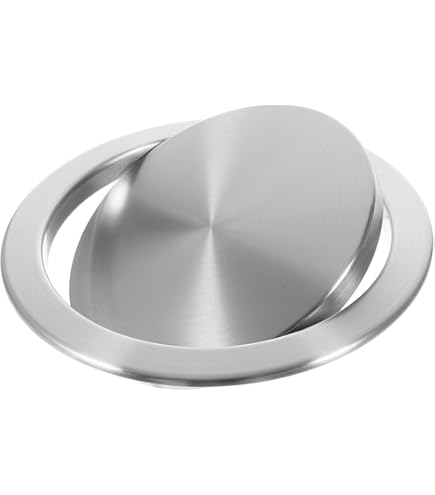 Goulotte à Déchets HEALSOPTHY, Acier Inoxydable, Encastrable Pour Plan De Travail, Diamètre 12,5 Cm, Facile à Nettoyer