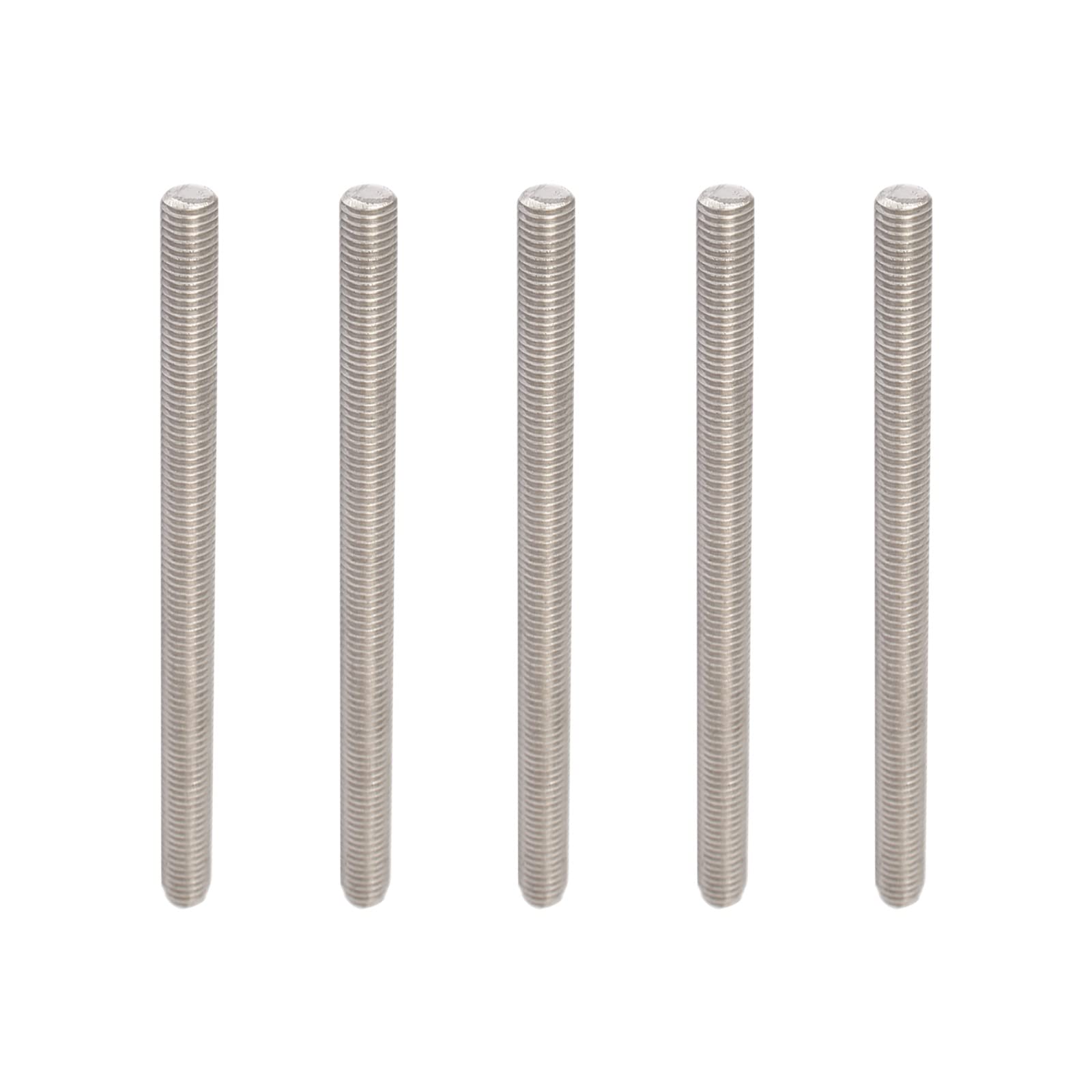 Rebower Fully Threaded Rod 304 Stainless Steel Rod Bar Studs, [for Hangers and Clamps and U-Bolts] - M8 x 120mm 1.25mm Pitch Male Threaded /Silver/5Pack — image 1