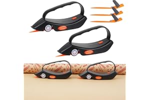AMZBS 2-Pack Wrapping Paper Cutter with 3 Replaceable Blades Gift Wrap Cutter with Wheels Birthday and Christmas Wrapping Paper Cutter Slider Wrapping Paper Cutter Tool